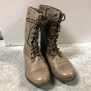 Steve Madden Taupe Troopa Combat Boots 7.5